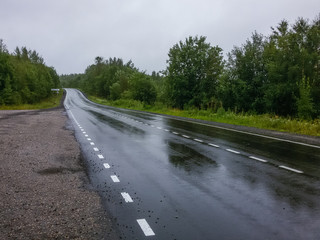 Highway after rain.