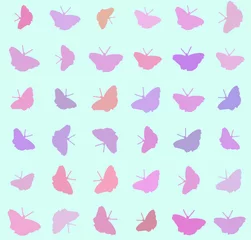Fotobehang textuur of patroon van vlinders © emieldelange