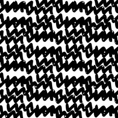 Black and White Seamless Ethnic Pattern. Vintage, Grunge, Abstract Tribal Background for Textile Design, Wallpaper, Surface Textures, Wrapping Paper