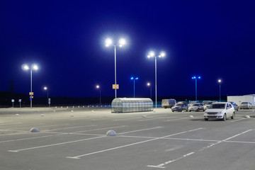 car parking at night