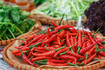 red pepper sprinkled on a slide