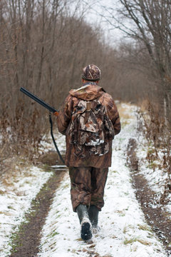 hunter during winter hunt