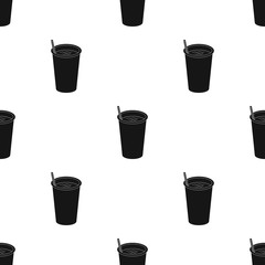 Glass, single icon in black style.Glass, vector symbol stock illustration web. © pandavector