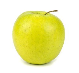 yellow apple on a white background