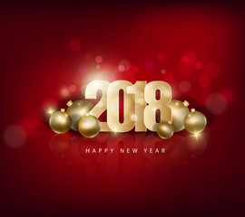 Happy new year 2018 greeting card and merry christmas, chinese new year of the dog