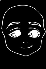  sketch for a portrait of the baby with big eyes .