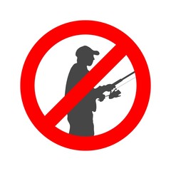 Prohibition Sign No Fishing, No Fishing Sign