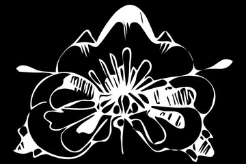 sketch abstract flower