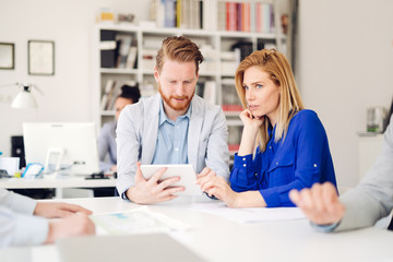 Business people working in office