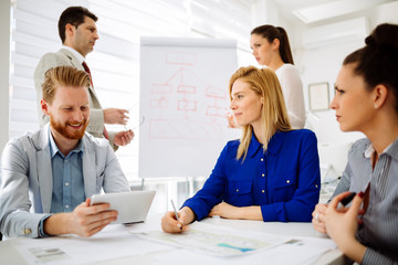 Fototapeta premium Business people working in office