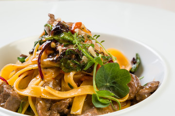 tagliatelle with beef