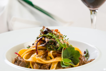 tagliatelle with beef