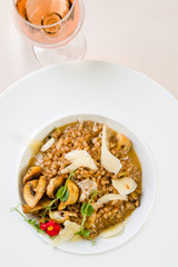 fresh barley risotto