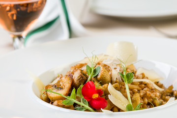 fresh barley risotto