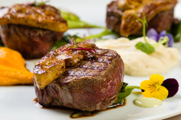 beef filets with foie gras - 182532385