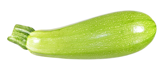 Fresh white zucchini isolated on white background