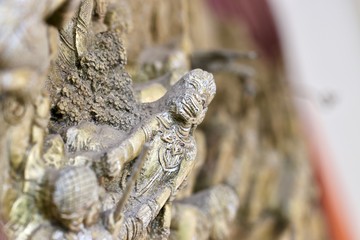 Obraz premium The art of decorating a place in a temple