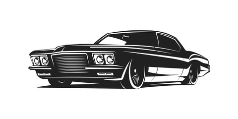 Muscle car vector poster - obrazy, fototapety, plakaty