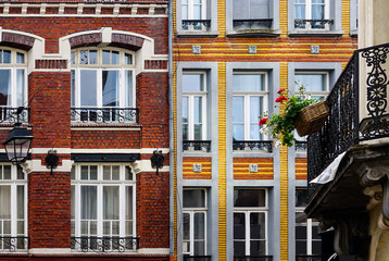 antique building view in Old Town Lille, France