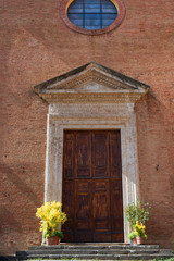 Fototapeta na wymiar Architectural detail of church in Siena, Italy