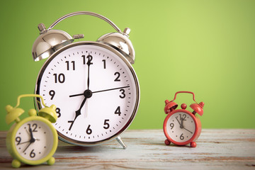 Retro alarm clock with retro colored