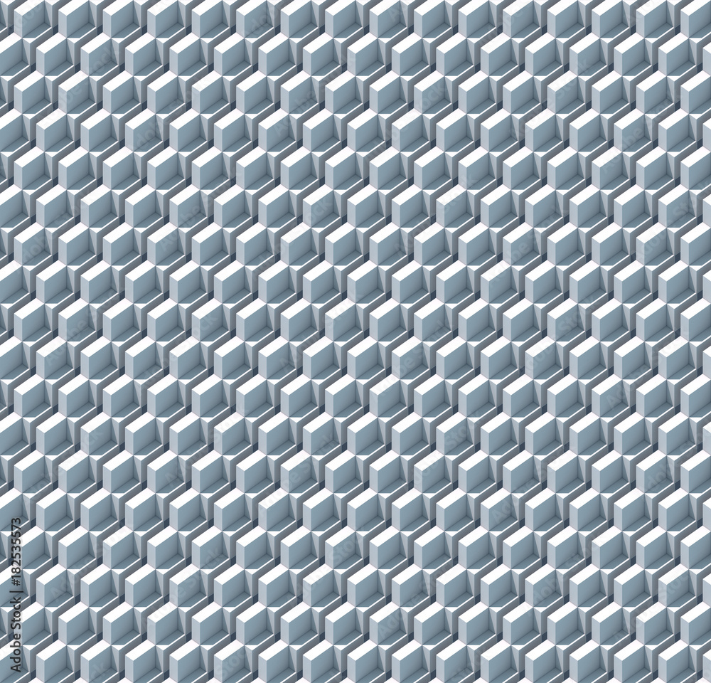 Aufkleber Abstract cubes seamless pattern background 3d rendering