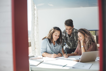 High School Students Teamworking