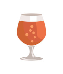 Snifter Beer in Transparent Glassware Vector