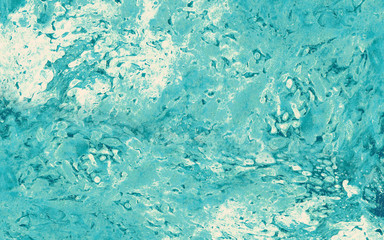 Abstract texture. Cracked paint, scratches, stains, drops, stains of blue tones.