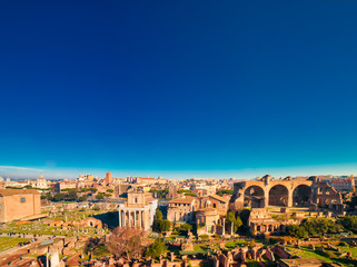 Naklejka premium Rome skyline panorama