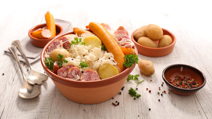 sauerkraut with meat and potato