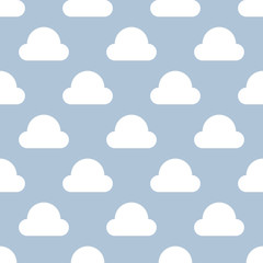 Cute Cloud Seamless Pattern Vector