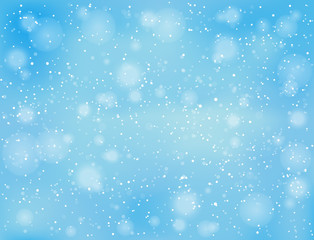 Blue snowy background