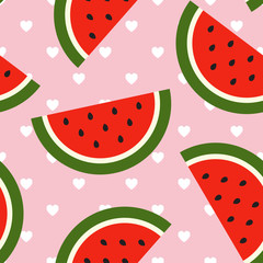Watermelon Seamless Pattern Vector