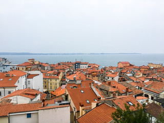 slovenians sea side view - ancient streets & buildings