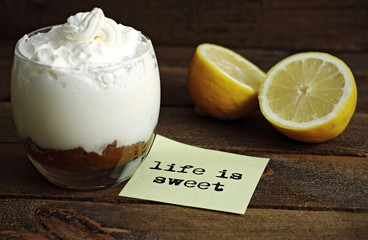 Lemon mousse dessert