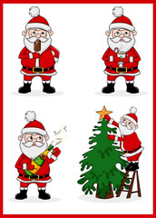 Santa Claus vector set