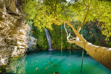 Tuinposter Cyprus Adonis Baths, beroemde bezienswaardigheid in de buurt van Paphos, Cyprus