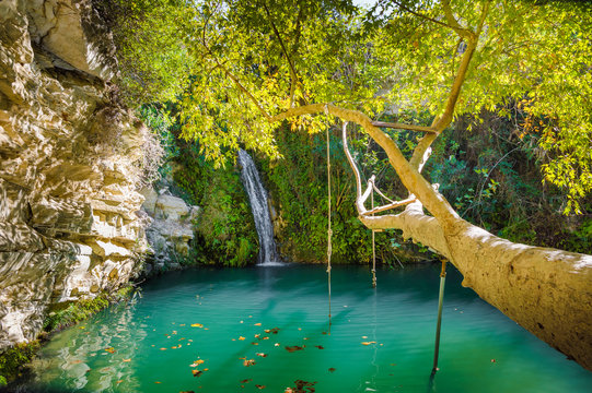Adonis Baths, famous landmark near Paphos, Cyprus