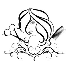 Beauty salon profile of a girl