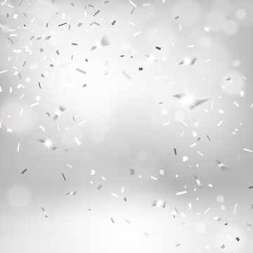 Silvery Falling Confetti