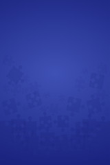 Blue Puzzles Pieces - Vector Illustration Jigsaw