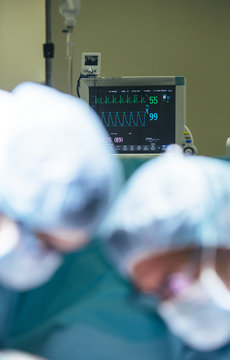 Medical monitor in surgery room
