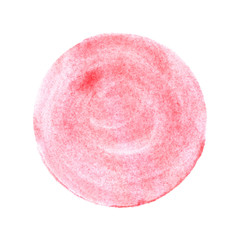 Fototapeta premium Runder roter Kreis mit Wasserfarbe
