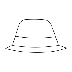 hat accessory fashion object vintage design image vector illustration