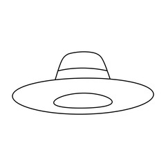 hat accessory fashion object vintage design image vector illustration