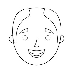 the face old man profile avatar grandfather vector illustration