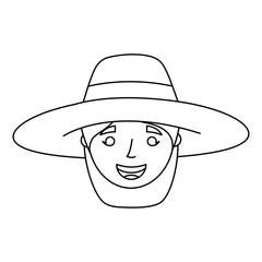 old woman face lady grandma cartoon vector illustration