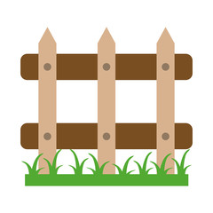 Wooden fence isolated icon vector illustration graphic design