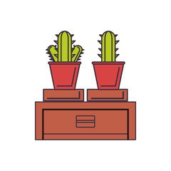 decorative cactus plant icon